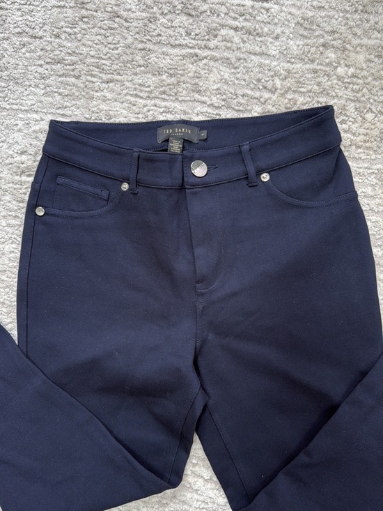 Ted Baker London Pants - *LIKE NEW* Ted Baker Women's Navy Blue Stretch Ankle Pants w/ Chrome Accents - 1